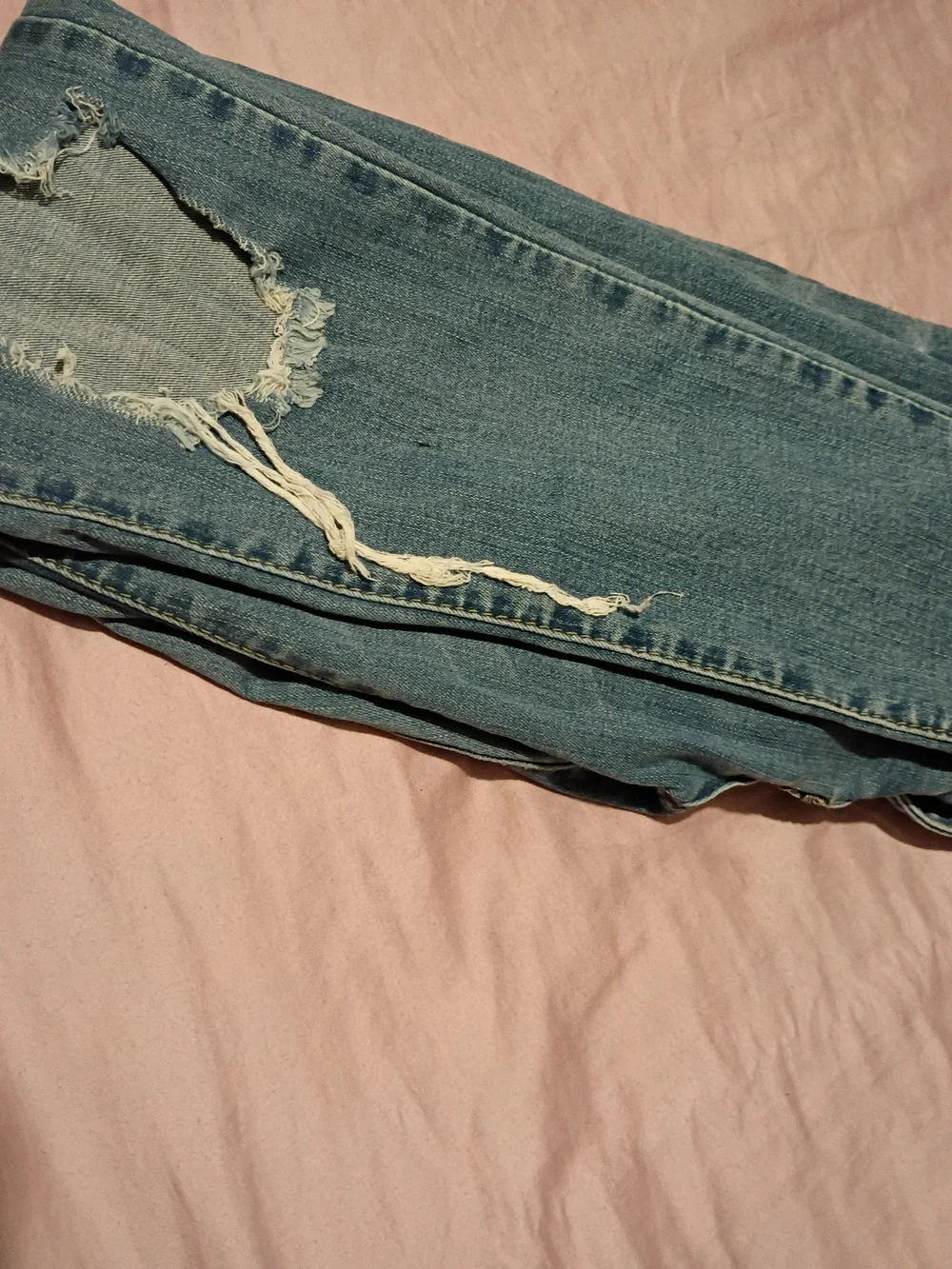 Blue Distressed Women’s Jeans